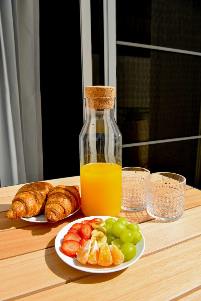 Breakfast served in the room at Honky Tonk Punta Cana